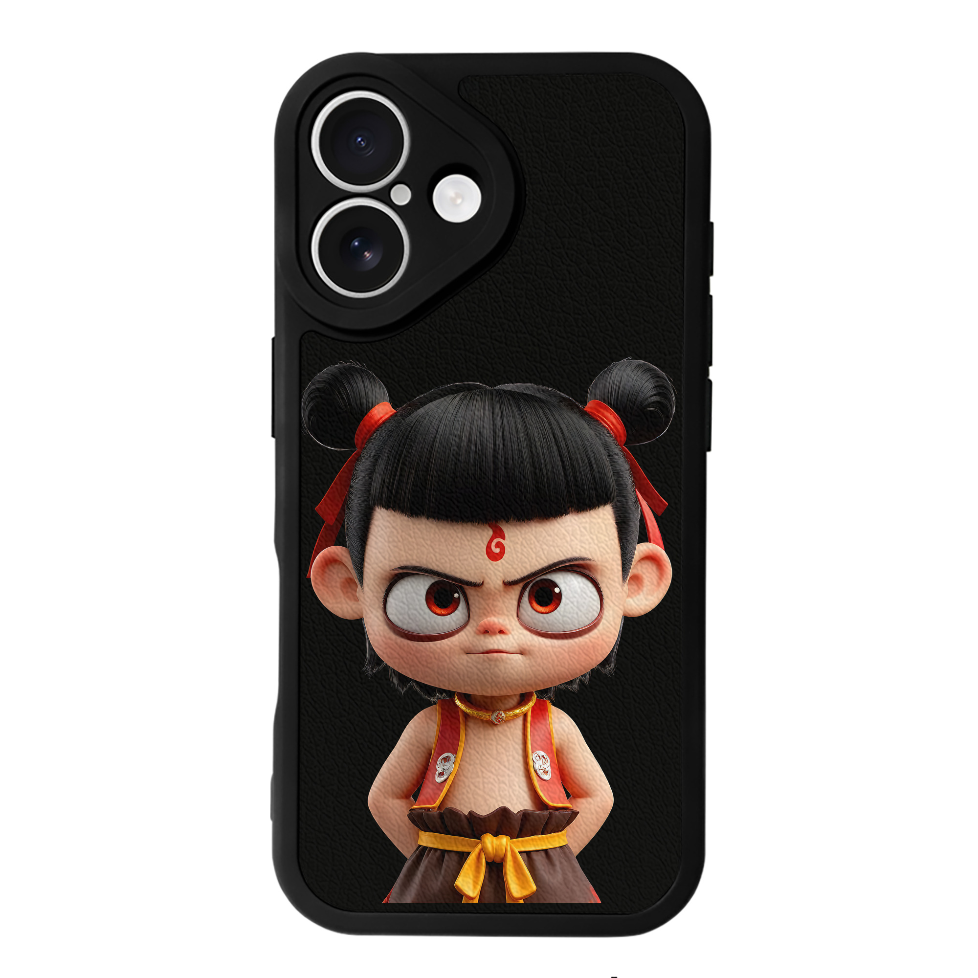 （画像用） Ne Zha 2 ナタ 魔童の大暴れ 【iPhone 16シリーズ対応】シリコンスマホケース（レザー調） 材質：シリコン